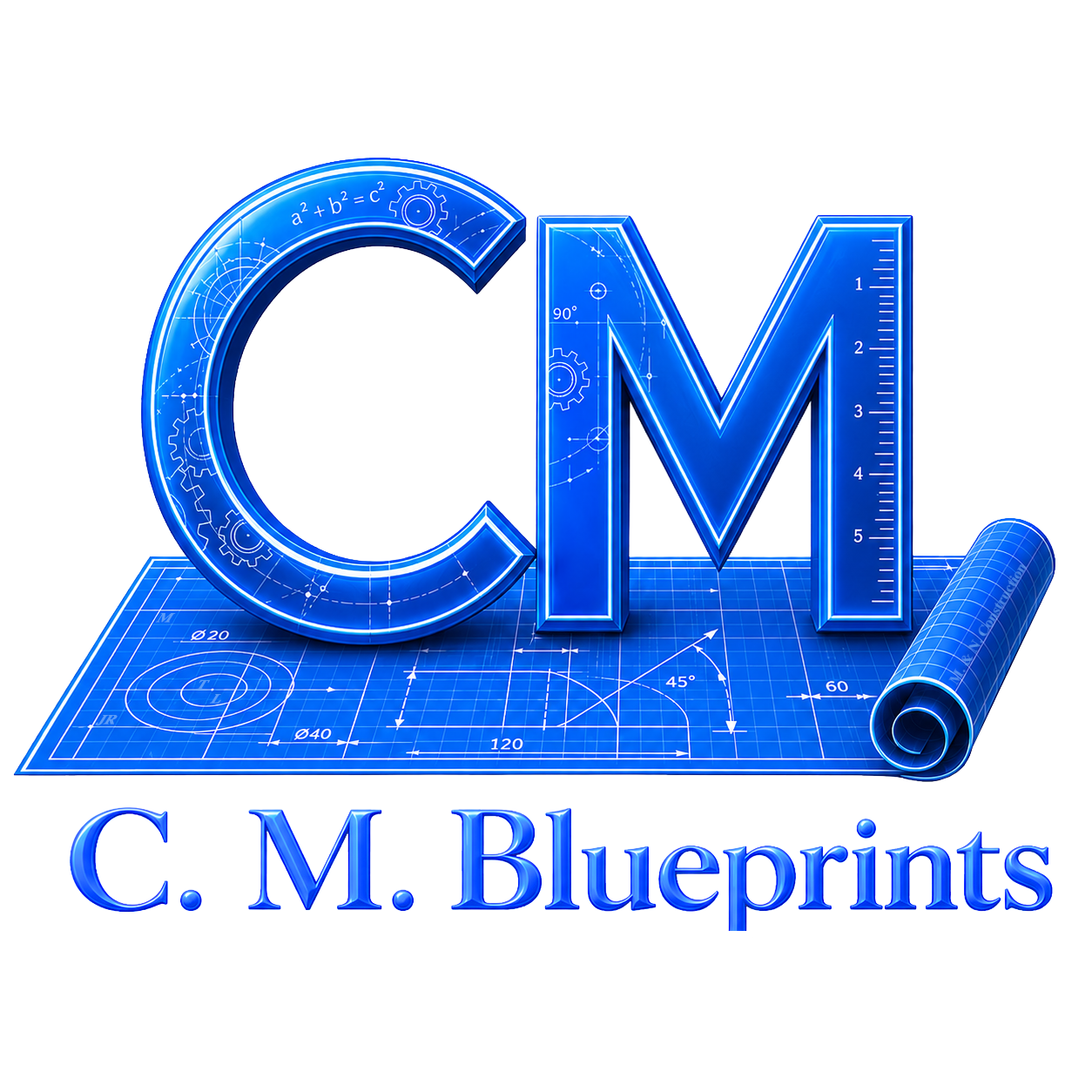 C.M. Blueprints LLC logo mark